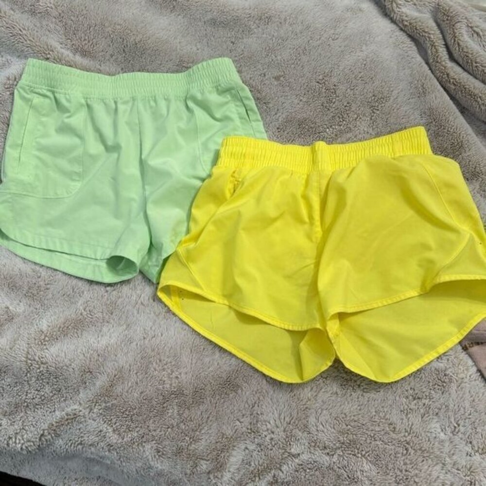 Bright Yellow All in Motion athletic shorts - like new! Size XS